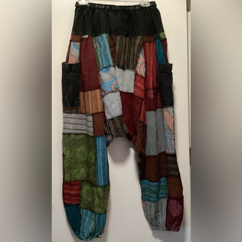 *SALE* Kathmandu Colorful Patchwork Bohemian Style Pants - Picture 3 of 3